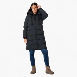 Kurtka puchowa hiking damska Swedemount Lofoten Down Parka wodoodporna. Czarne kurtki damskie SWEDEMOUNT, xl, bez wzorów, z materiału, bez kaptura. Za 672.00 zł.