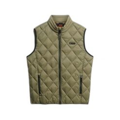 Kurtka bez rękawów Superdry Diamond Quilt Fuji Lite. Zielone kurtki męskie Superdry., xl, bez wzorów, z gumy, eleganckie, bez kaptura. Za 428.40 zł.