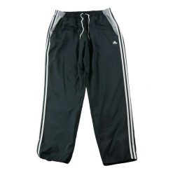 Second life - Joggings męskie Adidas 3 paski - Stan dobry. Czarne paski damskie Adidas, bez wzorów, z materiału, eleganckie. Za 122.16 zł.