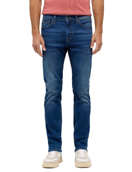 Męskie Spodnie jeansowe Mustang Style Vegas Slim Denim Blue 1015119 5000 574. Niebieskie spodnie materiałowe męskie Mustang, l, bez wzorów, z denimu. Za 219.99 zł.