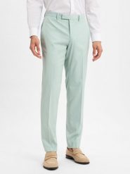 Finshley & Harding spodnie garniturowe - Kalifornia Mężczyźni Slim Fit zielony, 46. Zielone eleganckie spodnie męskie Finshley & Harding, m, bez wzorów, z syntetyku. Za 299.95 zł.