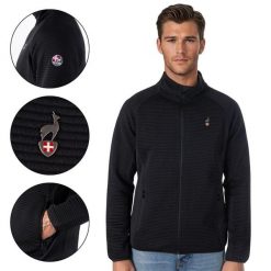 Bluza męska AULP NUMIX Oddychająca Wygodna. Czarne bluzy męskie Aulp, m, bez wzorów, bez kaptura. W wyprzedaży za 239.99 zł.