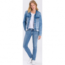 Dżinsy "Melissa" - Skinny fit - w kolorze niebieskim. Niebieskie jeansy damskie Cross Jeans. W wyprzedaży za 136.95 zł.
