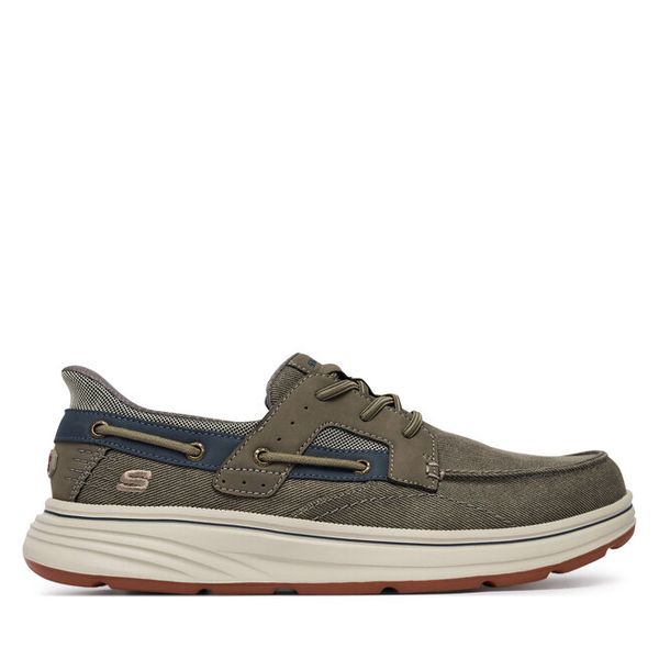 Półbuty Skechers. Szare półbuty na co dzień męskie Skechers, bez zapięcia. Za 261.99 zł.