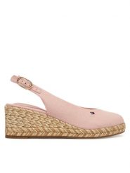 Tommy Hilfiger Espadryle Mid Wedge Espad Slingback Speck FW0FW09472 Różowy. Czerwone sandały damskie Tommy Hilfiger, bez wzorów, z materiału, bez obcasa, bez zapięcia. Za 339.99 zł.