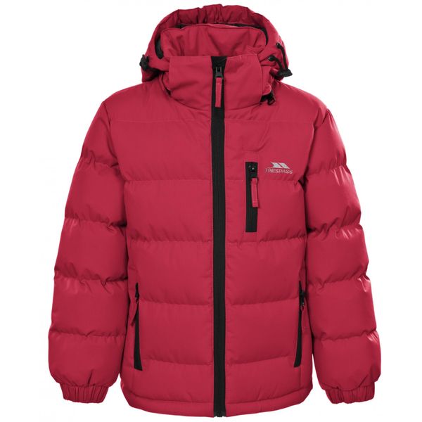 Kurtka Zimowa Chłopięca Tuff Padded. Czerwone kurtki i płaszcze dla chłopców Trespass, na zimę, bez wzorów, z poliesteru, bez kaptura. Za 207.99 zł.