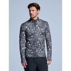 Bluza narciarska - Męska - Cabin Life - Czarnym. Czarne bluzy męskie POEDERBAAS, m, bez wzorów, z elastanu, bez kaptura, narciarskie. Za 264.52 zł.