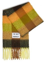 Verb To Do Damski tkany szalik Kobiety Sztuczne włókno zielony|pomarańczowy w kratkę, ONE SIZE. Brązowe szaliki i chusty damskie Verb To Do, z aplikacjami, z włókna. Za 249.95 zł.