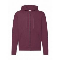 Męska Klasyczna Bluza Z Kapturem. Brązowe bluzy męskie Fruit of the Loom, l, bez wzorów, z kapturem. Za 107.99 zł.