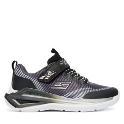 Sneakersy Skechers. Czarne trampki i tenisówki chłopięce Skechers, bez wzorów, bez zapięcia. Za 249.99 zł.