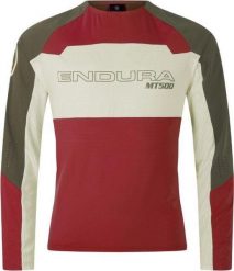 Koszulka Endura Mt500 Burner Lite L/s CZERWONA. Czerwone bluzki z długim rękawem męskie ENDURA, l, bez wzorów, z materiału, klasyczne, bez kołnierzyka. Za 378.00 zł.
