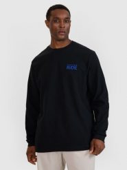 4F Longsleeve oversize z nadrukiem męski - czarny XXL. Czarne koszulki sportowe męskie 4f, m, bez wzorów, z bawełny, eleganckie, bez kołnierzyka. W wyprzedaży za 59.99 zł.