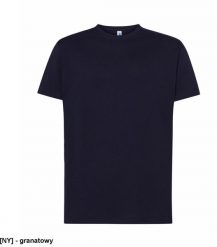 T-shirt JHK TSRA 150 - męski z krótkim rękawem wzmocniony lycrą ściągacz, 100% bawełna, 155-160g - granatowy 4XL. Niebieskie t-shirty męskie JHK, m, bez wzorów, z bawełny, bez kołnierzyka. Za 29.22 zł.
