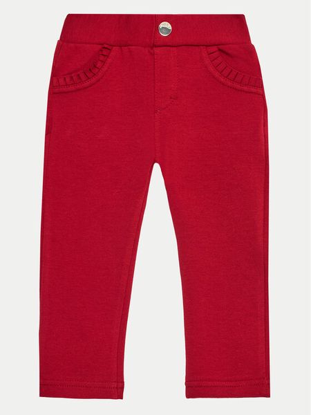 Mayoral Spodnie materiałowe 560 Czerwony Regular Fit. Czerwone spodnie materiałowe dla dziewczynek Mayoral, bez wzorów, z bawełny. Za 49.99 zł.