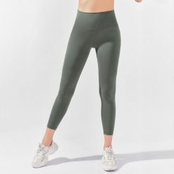 Legginsy myga Yula High-Waisted 7/8 - Olive Green - S. Zielone legginsy damskie Myga, m, bez wzorów. Za 199.99 zł.