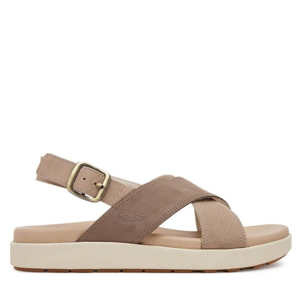 Sandały Keen. Brązowe sandały damskie Keen, bez wzorów, bez obcasa, na płaskiej podeszwie, bez zapięcia. Za 329.99 zł.