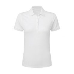 Damska Koszulka Polo Signature Stretch Bez Metki. Białe koszulki sportowe damskie SG, l, bez wzorów, bez kołnierzyka, bez ramiączek. Za 82.99 zł.