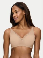 Triumph Biustonosz bezfiszbinowy Amourette 10210668 Beżowy jasny. Brązowe biustonosze Triumph, bez wzorów, z syntetyku. Za 199.99 zł.