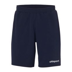 Szorty Uhlsport Essential PES. Niebieskie krótkie spodenki sportowe męskie Uhlsport, s, bez wzorów, z poliesteru, na fitness i siłownię. Za 150.00 zł.