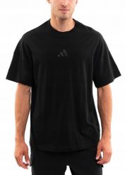 Koszulka męska adidas All SZN. Czarne koszulki sportowe męskie Adidas, m, bez wzorów, z bawełny, bez kołnierzyka, bez ramiączek. Za 112.99 zł.
