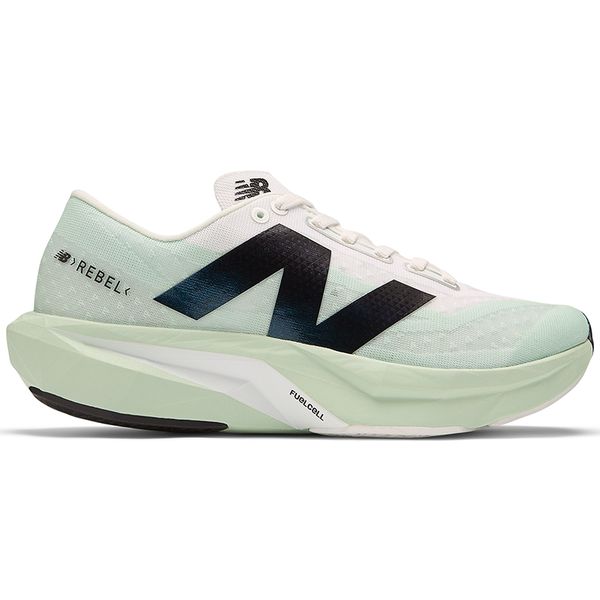 Buty damskie New Balance FuelCell Rebel v4 WFCXCA4 – miętowe. Zielone obuwie sportowe damskie New Balance, bez wzorów, z gumy, do biegania. Za 499.99 zł.