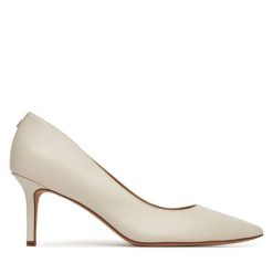 Szpilki LAUREN RALPH LAUREN. Białe szpilki damskie Lauren Ralph Lauren, bez wzorów, bez obcasa, bez zapięcia. Za 469.99 zł.
