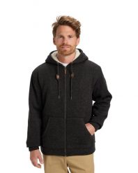 Bluza z kapturem dla Mężczyzn KELLER SHERPA Czarny. Czarne bluzy męskie Quiksilver, m, bez wzorów, z materiału, z kapturem. Za 429.99 zł.
