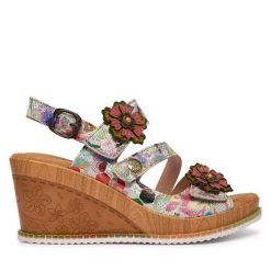 Sandały Laura Vita. Sandały damskie Laura Vita, bez wzorów, bez obcasa, na koturnie, bez zapięcia. Za 429.99 zł.