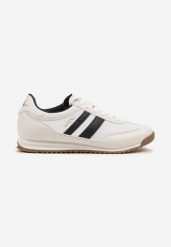 Białe Buty Sportowe Tenisówki z Naszywkami Mepralia. Białe trampki męskie Born2be, z aplikacjami, z materiału, biznesowe, bez zapięcia. Za 109.99 zł.
