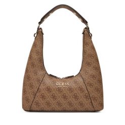 Torebka Guess. Brązowe torebki do ręki damskie Guess, z aplikacjami, klasyczne, bez dodatków. Za 349.99 zł.