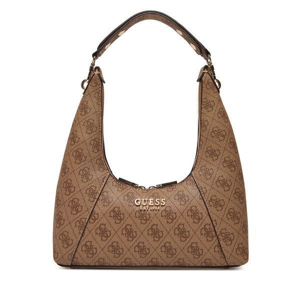 Torebka Guess. Brązowe torebki do ręki damskie Guess, z aplikacjami, klasyczne, bez dodatków. Za 349.99 zł.