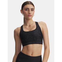Biustonosz Sportowy Damski Under Armour Top Mid Crossback. Czarne obuwie sportowe damskie Under Armour, bez wzorów, na fitness i siłownię. Za 159.99 zł.