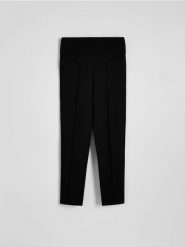 Spodnie z wiskozą - czarny. Czarne spodnie materiałowe damskie Reserved, l, bez wzorów, z dzianiny. W wyprzedaży za 89.99 zł.