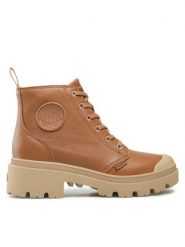 Palladium Trapery Pallabase Leather 96905-252-M Brązowy. Brązowe śniegowce i trapery damskie Palladium, ze skóry. Za 639.99 zł.