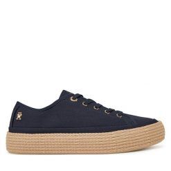 Espadryle Tommy Hilfiger. Niebieskie espadryle damskie Tommy Hilfiger, bez wzorów, bez obcasa, bez zapięcia. Za 219.99 zł.