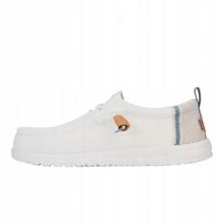 HeyDude Męskie Mokasyny Wally Summer Linen. Białe mokasyny męskie Hey dude, z materiału. Za 329.00 zł.