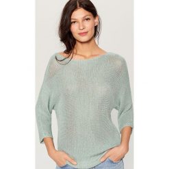 Sweter z rękawami 3/4 - Niebieski. Swetry damskie marki Mohito. Za 59.99 zł.