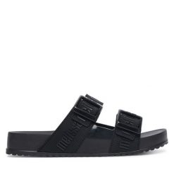 Klapki Melissa. Czarne klapki damskie Melissa, bez wzorów, bez obcasa. Za 314.99 zł.