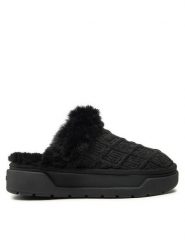 Guess Kapcie Unika FLFUKA FAL06 Czarny. Czarne kapcie damskie Guess, z aplikacjami, z syntetyku. Za 369.99 zł.