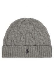 Polo Ralph Lauren Czapka 710B23668003 Szary. Szare rękawiczki męskie Polo Ralph Lauren, na zimę, bez wzorów, z wełny. Za 519.99 zł.