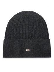 Tommy Hilfiger Czapka Th Cable Enamel Flag AW0AW17776 Czarny. Czarne czapki i kapelusze damskie Tommy Hilfiger, na zimę, bez wzorów, z materiału. Za 229.99 zł.