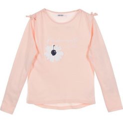 Koszulka w kolorze jasnoróżowym. Czerwone bluzki dla dziewczynek Daniel Hechter, Naf Naf Kids, bez wzorów, z bawełny, bez kołnierzyka, bez ramiączek. W wyprzedaży za 32.95 zł.