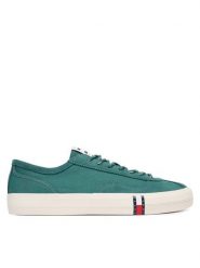 Tommy Hilfiger Tenisówki Archive Vulc EM0EM01760 Zielony. Zielone trampki męskie Tommy Hilfiger, bez wzorów, z materiału, bez zapięcia. Za 369.99 zł.