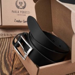 Pasek skórzany 120 cm czarny PAOLO PERUZZI PG-03-BLS-120. Czarne paski damskie Paolo Peruzzi, bez wzorów, z jeansu, eleganckie. Za 49.00 zł.