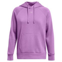 Damska Bluza Z Kapturem Rival Fleece Hoodie. Fioletowe bluzy damskie Under Armour, m, bez wzorów, z kapturem. Za 336.99 zł.