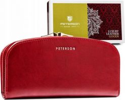 Peterson Duży, skórzany portfel damski na bigiel i zatrzask — Peterson. Portfele damskie Peterson, bez wzorów. Za 258.00 zł.