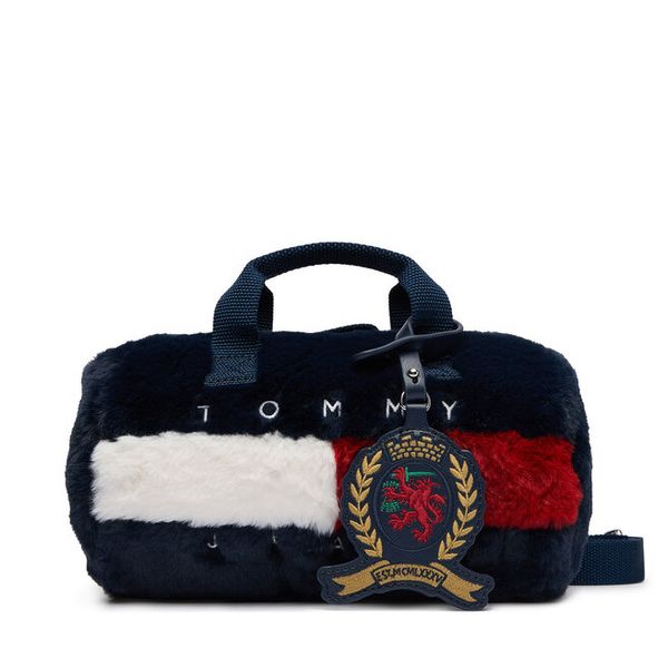 Torebka Tommy Jeans. Niebieskie torebki do ręki damskie Tommy Jeans, bez wzorów, z jeansu, klasyczne, bez dodatków. Za 449.99 zł.