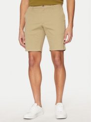 Calvin Klein Szorty materiałowe Modern Twill K10K114063 Beżowy Slim Fit. Brązowe szorty męskie Calvin Klein, m, bez wzorów, z bawełny. Za 219.99 zł.
