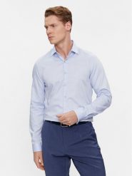 Calvin Klein Koszula K10K108426 Niebieski Slim Fit. Niebieskie koszule męskie Calvin Klein, m, bez wzorów, z bawełny, biznesowe, bez kołnierzyka, bez ramiączek. Za 239.99 zł.