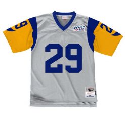Koszulka Nfl Los Angeles Rams Eric Dickerson. Szare koszulki sportowe męskie Mitchell & Ness, bez wzorów, bez kołnierzyka, bez ramiączek, do piłki nożnej. Za 636.50 zł.